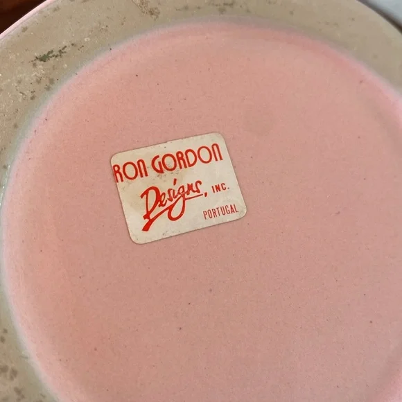 Vintage Ron Gordon Designs Pink Ceramic Art Deco Planter - Picture 8 of 9